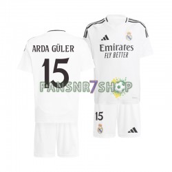 Real Madrid fußball trikot Arda Guler 15 Kinder Heim 2024-2025 Kurzarm