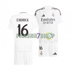 Real Madrid fußball trikot ENDRICK 16 Kinder Heim 2024-2025 Kurzarm