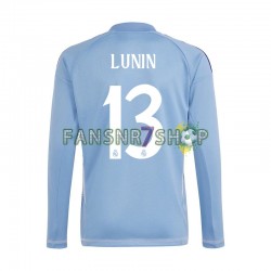 Real Madrid fußball trikot Andriy Lunin 13 Torhüter Herren Heim Blau 2024-2025 Langarm