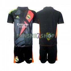 Real Madrid fußball trikot Torhüter Kinder Auswärts Schwarz 2024-2025 Kurzarm