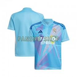 Real Madrid fußball trikot Torhüter Herren Heim Blau 2024-2025 Kurzarm