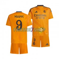 Real Madrid fußball trikot Kylian Mbappé 9 Kinder Auswärts 2024-2025 Kurzarm
