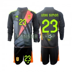 Spanien fußball trikot Euro 2024 Unai Simon 23 Torhüter Kinder Auswärts Langarm