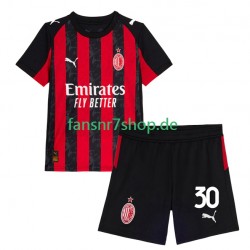 AC Mailand fußball trikot Ardon Jashari 30 Kinder Heim 2025-2026 Kurzarm
