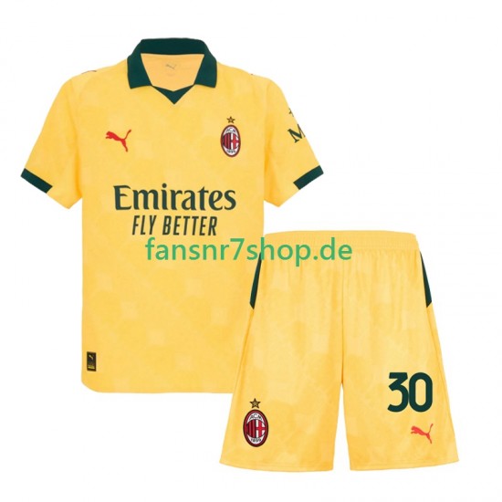 AC Mailand fußball trikot Ardon Jashari 30 Kinder Ausweich 2025-2026 Kurzarm