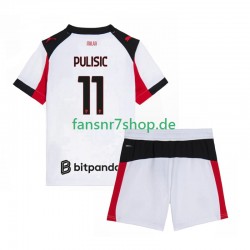 AC Mailand fußball trikot Christian Pulisic 11 Kinder Auswärts 2025-2026 Kurzarm