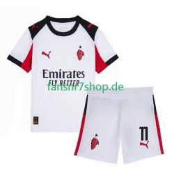 AC Mailand fußball trikot Christian Pulisic 11 Kinder Auswärts 2025-2026 Kurzarm