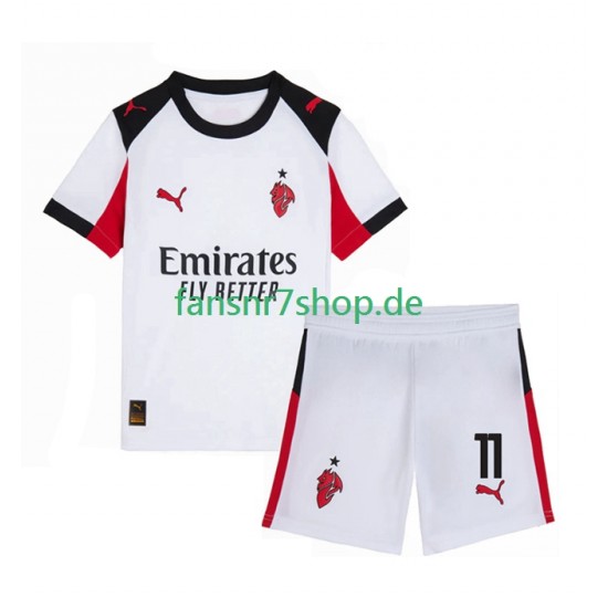 AC Mailand fußball trikot Christian Pulisic 11 Kinder Auswärts 2025-2026 Kurzarm