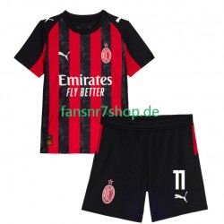 AC Mailand fußball trikot Christian Pulisic 11 Kinder Heim 2025-2026 Kurzarm