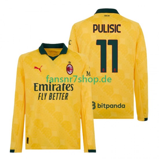 AC Mailand fußball trikot Christian Pulisic 11 Herren Ausweich 2025-2026 Langarm