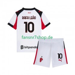 AC Mailand fußball trikot Rafael Leao 10 Kinder Auswärts 2025-2026 Kurzarm