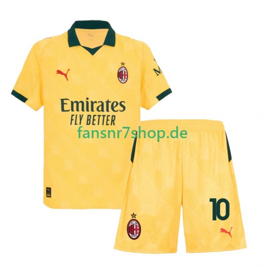 AC Mailand fußball trikot Rafael Leao 10 Kinder Ausweich 2025-2026 Kurzarm