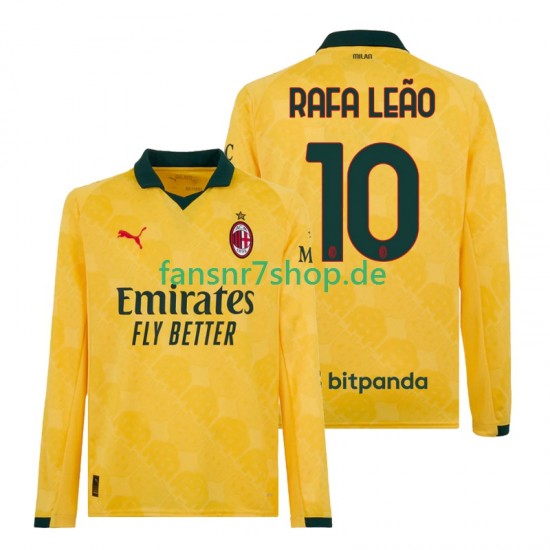 AC Mailand fußball trikot Rafael Leao 10 Herren Ausweich 2025-2026 Langarm