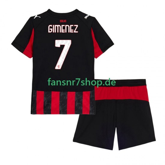 AC Mailand fußball trikot Santiago Gimenez 7 Kinder Heim 2025-2026 Kurzarm