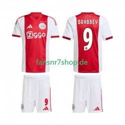 Ajax Amsterdam fußball trikot Brian Brobbey 9 Kinder Heim 2025-2026 Kurzarm