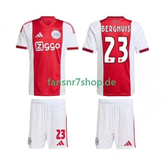 Ajax Amsterdam fußball trikot Steven Berghuis 23 Kinder Heim 2025-2026 Kurzarm