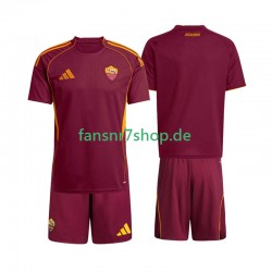 AS Rom fußball trikot Kinder Heim 2025-2026 Kurzarm