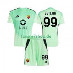 AS Rom fußball trikot Mile Svilar 99 Torhüter Kinder Auswärts Viertes 2025-2026 Kurzarm