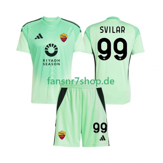 AS Rom fußball trikot Mile Svilar 99 Torhüter Kinder Auswärts Viertes 2025-2026 Kurzarm