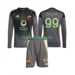 AS Rom fußball trikot Mile Svilar 99 Torhüter Kinder Heim 2025-2026 Langarm