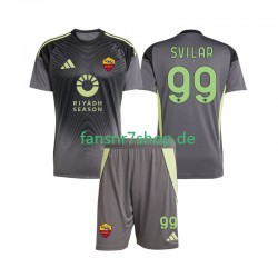 AS Rom fußball trikot Mile Svilar 99 Torhüter Kinder Heim 2025-2026 Kurzarm
