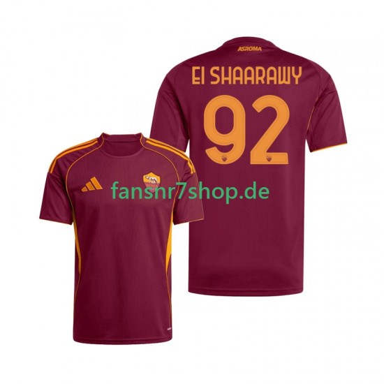 AS Rom fußball trikot Stephan El Shaarawy 92 Herren Heim 2025-2026 Kurzarm