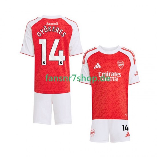 Arsenal fußball trikot Viktor Gyokeres 14 Kinder Heim 2025-2026 Kurzarm