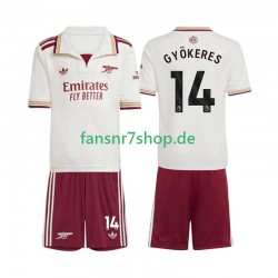 Arsenal fußball trikot Viktor Gyokeres 14 Kinder Ausweich 2025-2026 Kurzarm