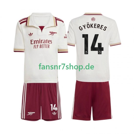 Arsenal fußball trikot Viktor Gyokeres 14 Kinder Ausweich 2025-2026 Kurzarm