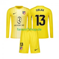 Atlético Madrid fußball trikot Jan Oblak 13 Torhüter Kinder Heim 2025-2026 Langarm
