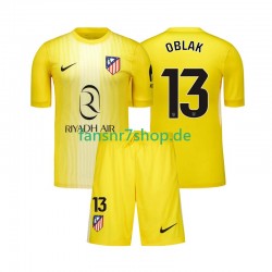 Atlético Madrid fußball trikot Jan Oblak 13 Torhüter Kinder Heim 2025-2026 Kurzarm