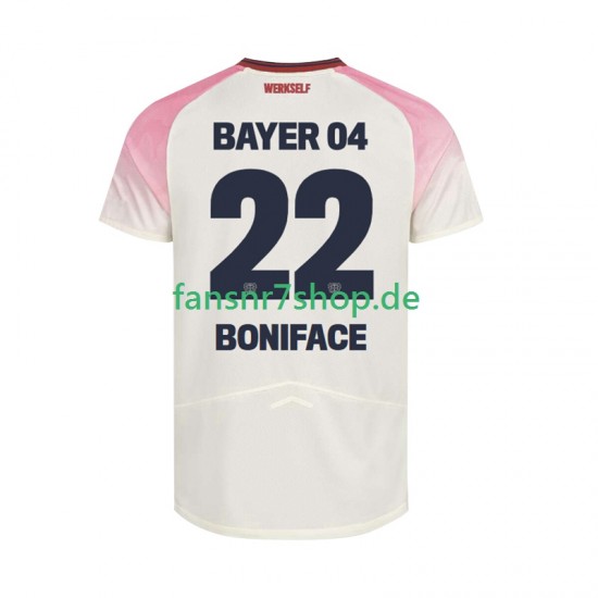 Bayer 04 Leverkusen fußball trikot Victor Boniface 22 Herren Auswärts 2025-2026 Kurzarm Bayer 04 Leverkusen fußball trikot Victor Boniface 22 Herren Auswärts 2025-2026 Kurzarm