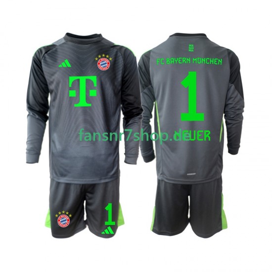 FC Bayern München fußball trikot Neuer 1 Torhüter Kinder Auswärts 2025-2026 Langarm