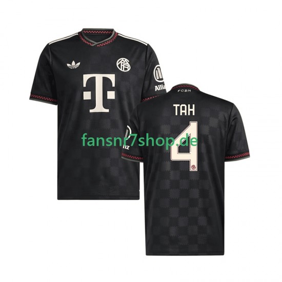 FC Bayern München fußball trikot Jonathan Tah 4 Herren Ausweich 2025-2026 Kurzarm