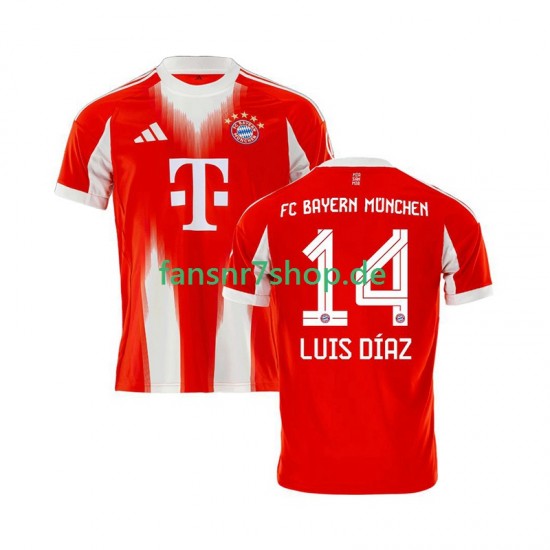 FC Bayern München fußball trikot Luis Diaz 14 Herren Heim 2025-2026 Kurzarm