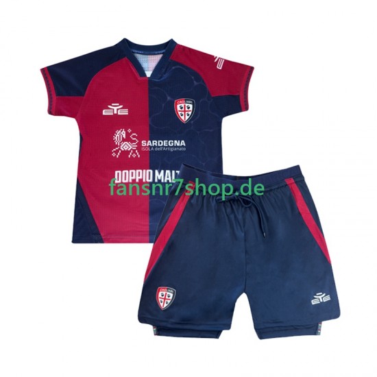 Cagliari fußball trikot Kinder Heim 2025-2026 Kurzarm