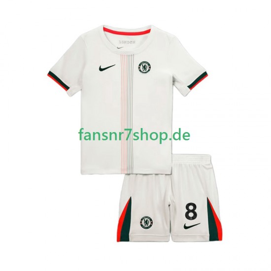Chelsea fußball trikot Enzo Fernandez 8 Kinder Auswärts 2025-2026 Kurzarm