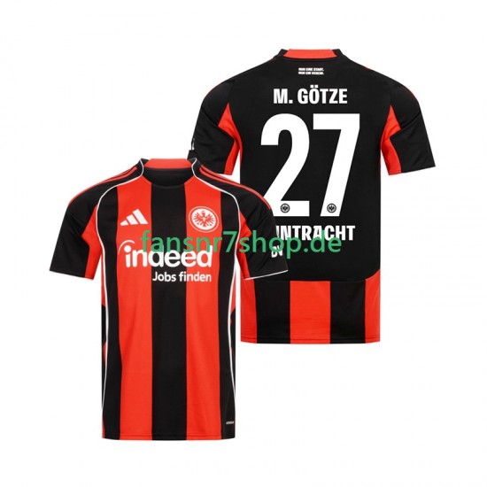 Eintracht Frankfurt fußball trikot Mario Gotze 27 Herren Heim 2025-2026 Kurzarm