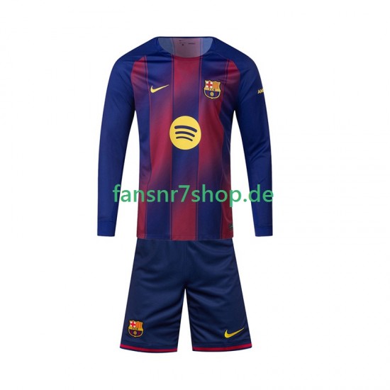FC Barcelona fußball trikot Kinder Heim 2025-2026 Langarm
