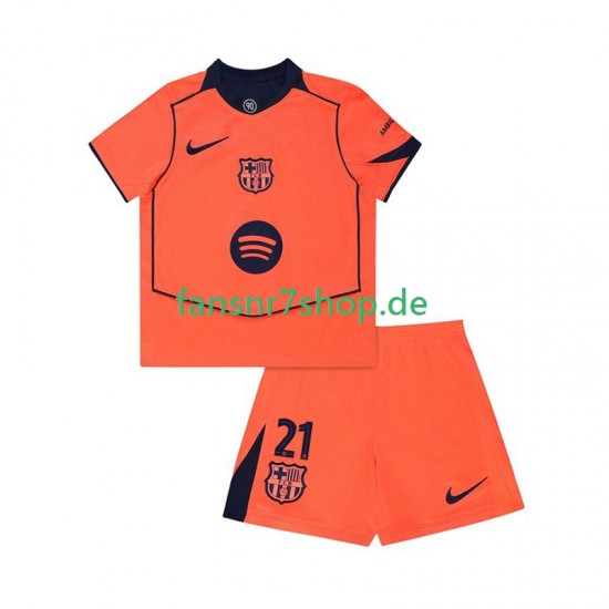 FC Barcelona fußball trikot Frenkie de Jong 21 UCL Kinder Ausweich 2025-2026 Kurzarm