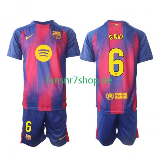 FC Barcelona fußball trikot Gavi 6 Kinder Heim 2025-2026 Kurzarm FC Barcelona fußball trikot Gavi 6 Kinder Heim 2025-2026 Kurzarm