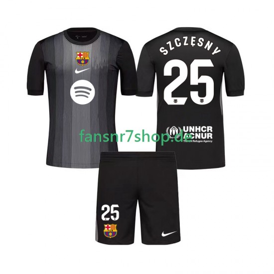 FC Barcelona fußball trikot Szczesny 25 Torhüter Kinder Ausweich 2025-2026 Kurzarm
