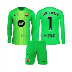 FC Barcelona fußball trikot Ter Stegen 1 Torhüter Kinder Heim 2025-2026 Langarm