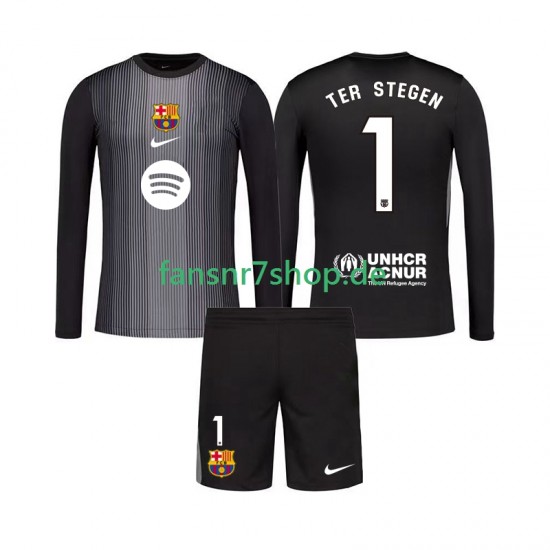 FC Barcelona fußball trikot Ter Stegen 1 Torhüter Kinder Ausweich 2025-2026 Langarm