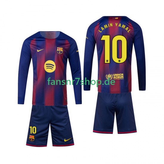 FC Barcelona fußball trikot Lamine Yamal 10 Kinder Heim 2025-2026 Langarm