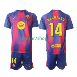 FC Barcelona fußball trikot Marcus Rashford 14 Kinder Heim 2025-2026 Kurzarm
