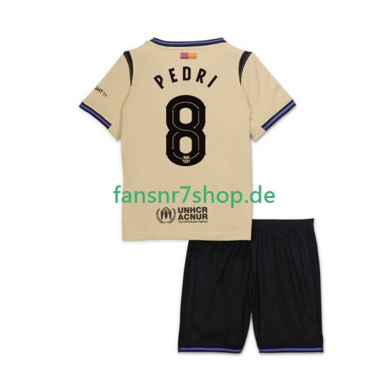 FC Barcelona fußball trikot Pedri 8 UCL Kinder Auswärts 2025-2026 Kurzarm