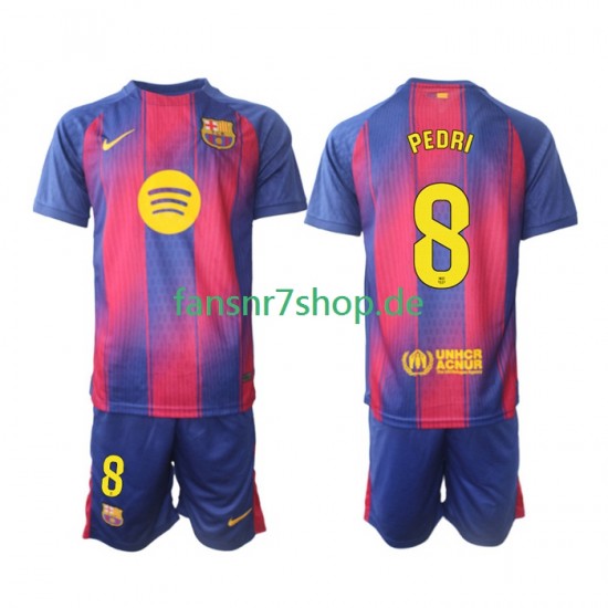 FC Barcelona fußball trikot Pedri 8 Kinder Heim 2025-2026 Kurzarm