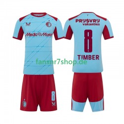 Feyenoord Rotterdam fußball trikot Quinten Timber 8 Kinder Ausweich 2025-2026 Kurzarm
