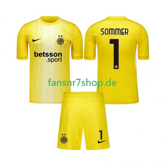Inter Mailand fußball trikot Yann Sommer 1 Torhüter Kinder Auswärts 2025-2026 Kurzarm